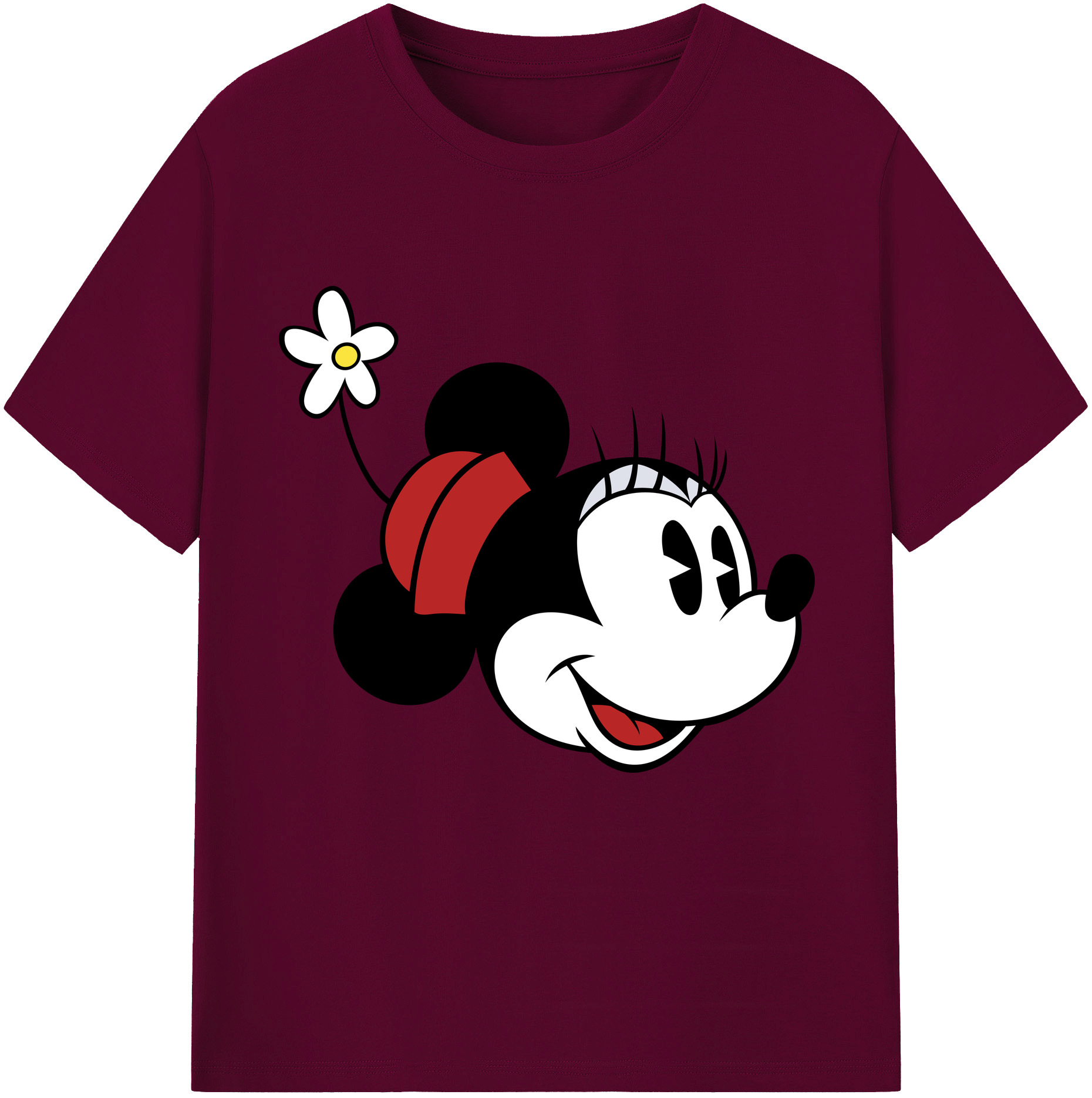（画像用） ミッキーマウス Mickey Mouse レディースカジュアルプリントTシャツ（綿100％）